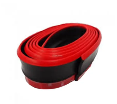 Universal TPVC Car Lip Skirt Protector - Black and Red
