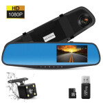 Dash Cam 4.3 LCD 1080P 170° Dual Camera