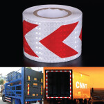 Night Driving Safety Red White Reflective Strip