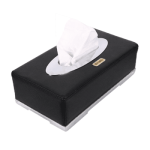 PU Leather Tissue box (Black)